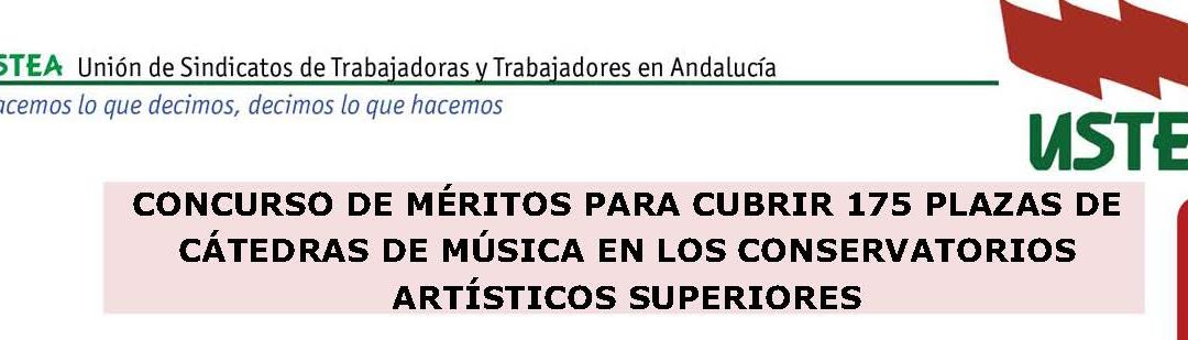 Concurso de méritos para 175 plazas de cátedras de Música en Conservatorios
