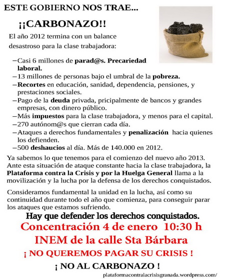 Granada. Concentración contra el «CARBONAZO»
