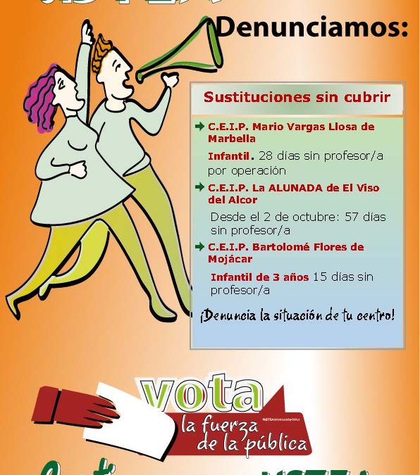USTEA Denuncia. Comunica la situación de tu centro. Somos tu voz