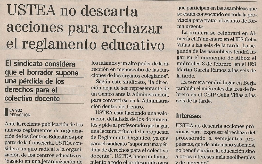 Almería – Reglamentos Orgánicos
