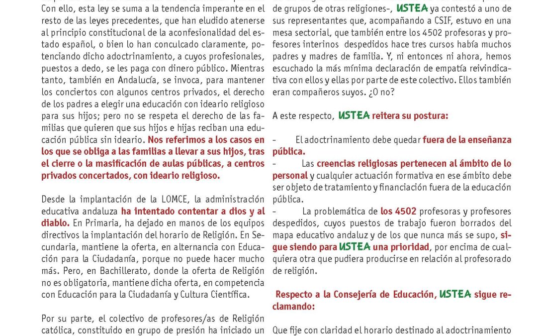 Jaén. Comisiones de Servicio. Listados provisionales