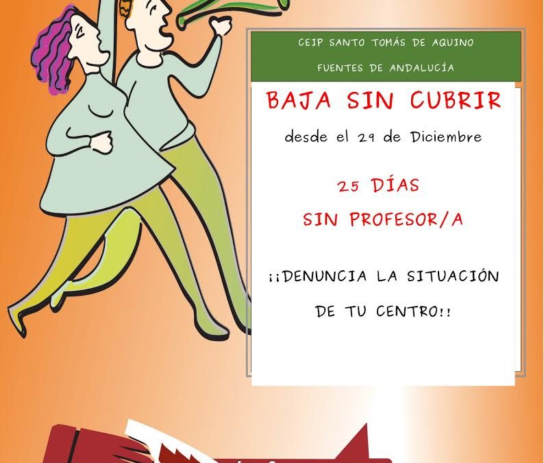 USTEA Denuncia 25 días sin profesor en Sevilla