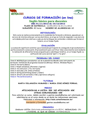 Curso de formación On Line