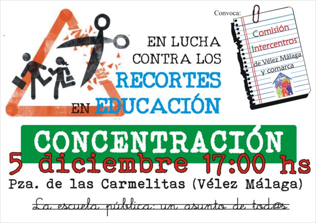 Málaga 5 Diciembre contra los recortes en educación