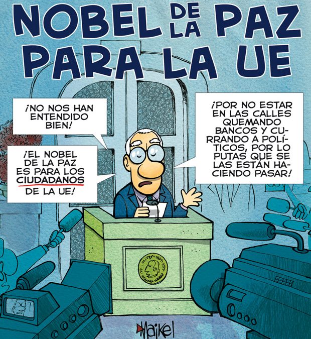 Nobel de la Paz para la U.E., según eljueves.es