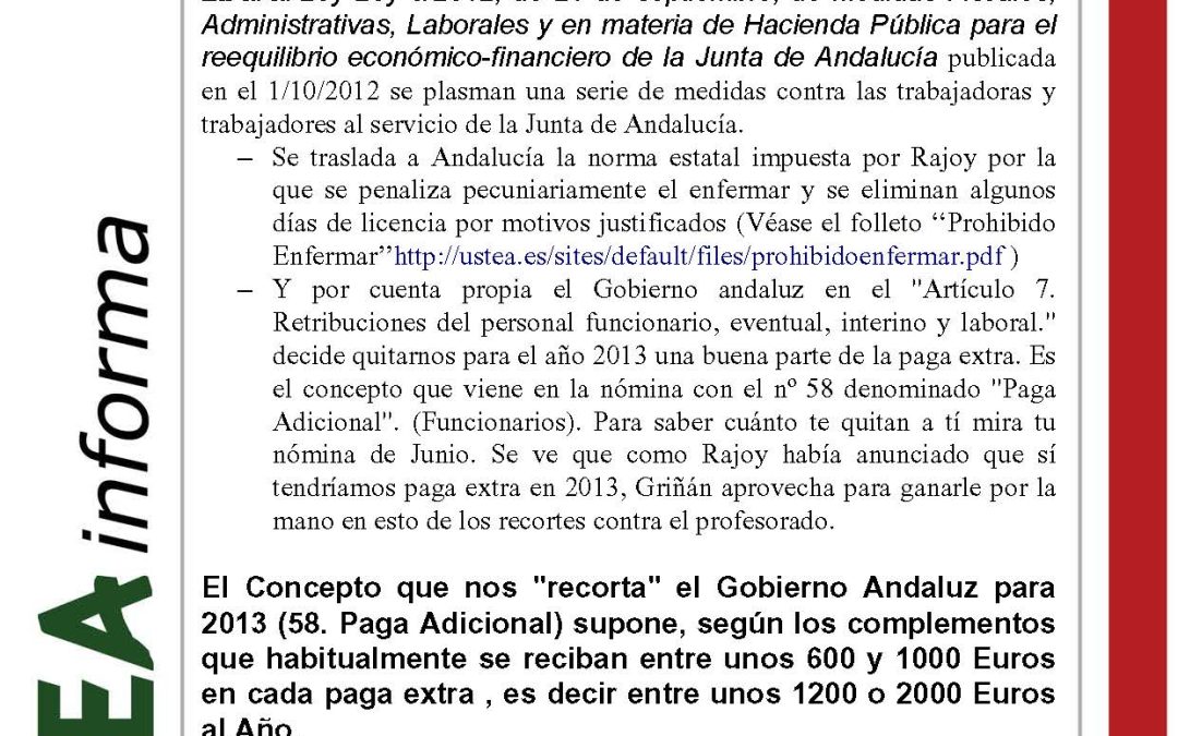 Griñan no quiere que Rajoy le gane la carrera de los recortes contra el Profesorado Andaluz