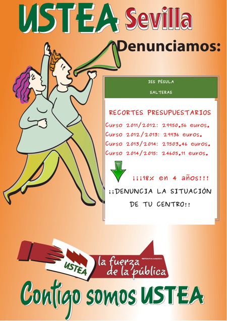 USTEA Denuncia. Comunica la situación de tu centro. Somos tu voz