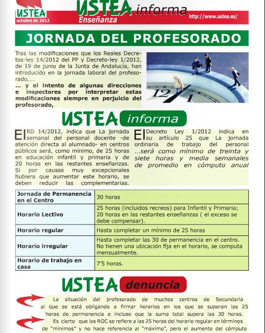 Ustea Informa. Jornada del Profesorado