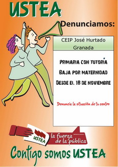 USTEA Denuncia: En Granada TAMPOCO cubren las bajas del profesorado
