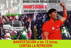 LIBERTAD para Andrés Bódalo. Protestar no es un delito. Dar la cara, tampoco