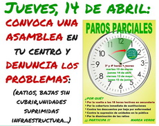 Huelga estudiantil y paros parciales el 14 de abril