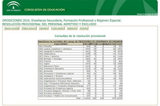 Oposiciones 2016. Estadística del personal admitido
