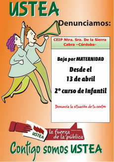 USTEA denuncia: De nuevo Córdoba se salta la ley y no cubre las bajas del profesorado