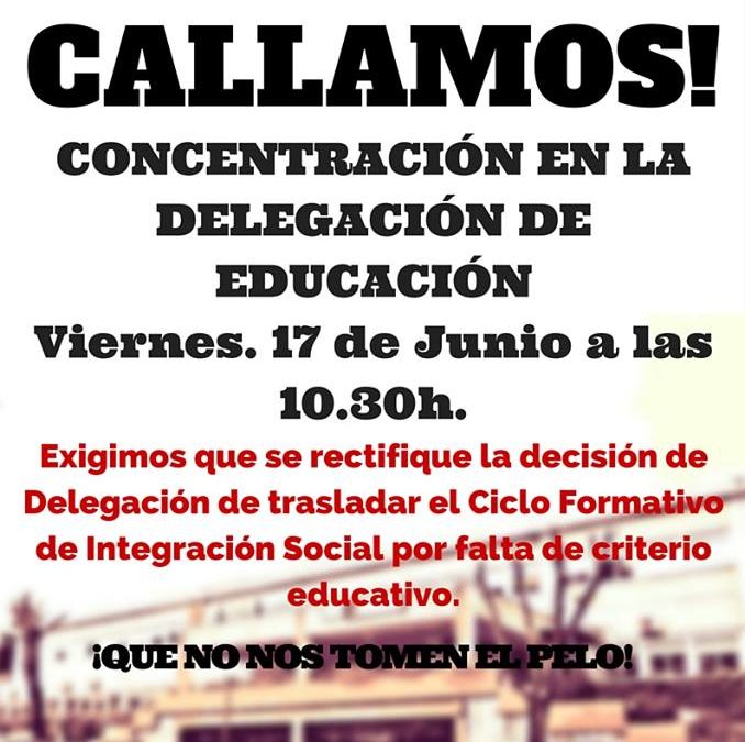 La comunidad del barrio del Polígono del Valle se moviliza contra la supresión de un ciclo formativo en el IES de la zona