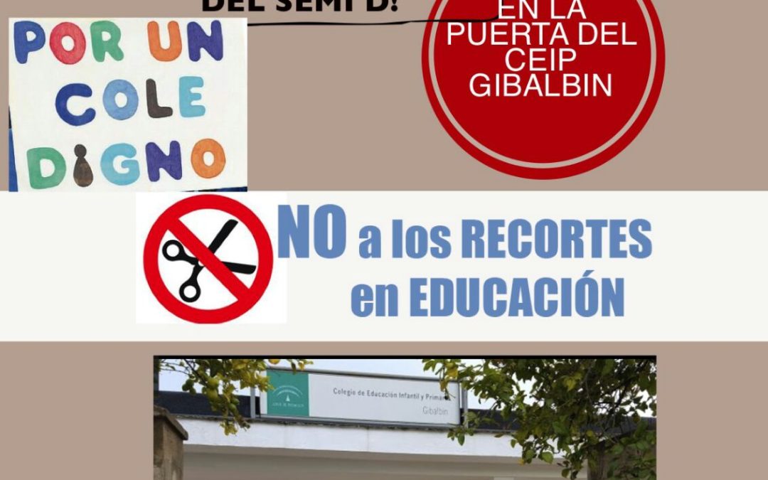 USTEA Cádiz denuncia los recortes en el CEIP Gibalbín de Jerez de la Frontera