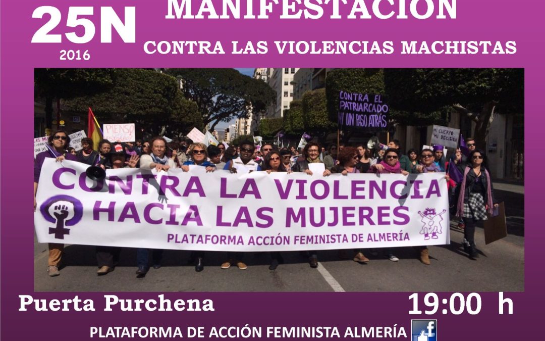 Almería. Manifestación 25N contra las violencias machistas