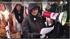 Video de la concentracion el 14D contra el timo de las 35H de Susanidad y sus cubiletes trileros