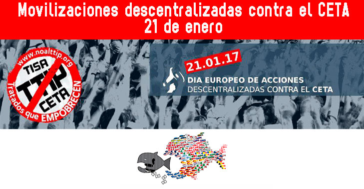 Movilizaciones descentralizadas contra el CETA – 21 ENERO