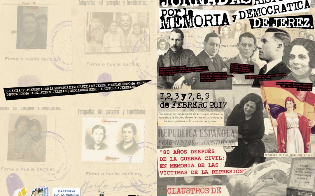 Jornadas por la memoria histórica y democrática de Jerez (1, 2, 3, y 7, 8, 9 de febrero)