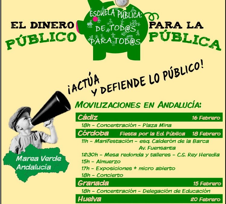 Presentación de escritos en defensa de la educación pública frente a la concertada en Andalucía