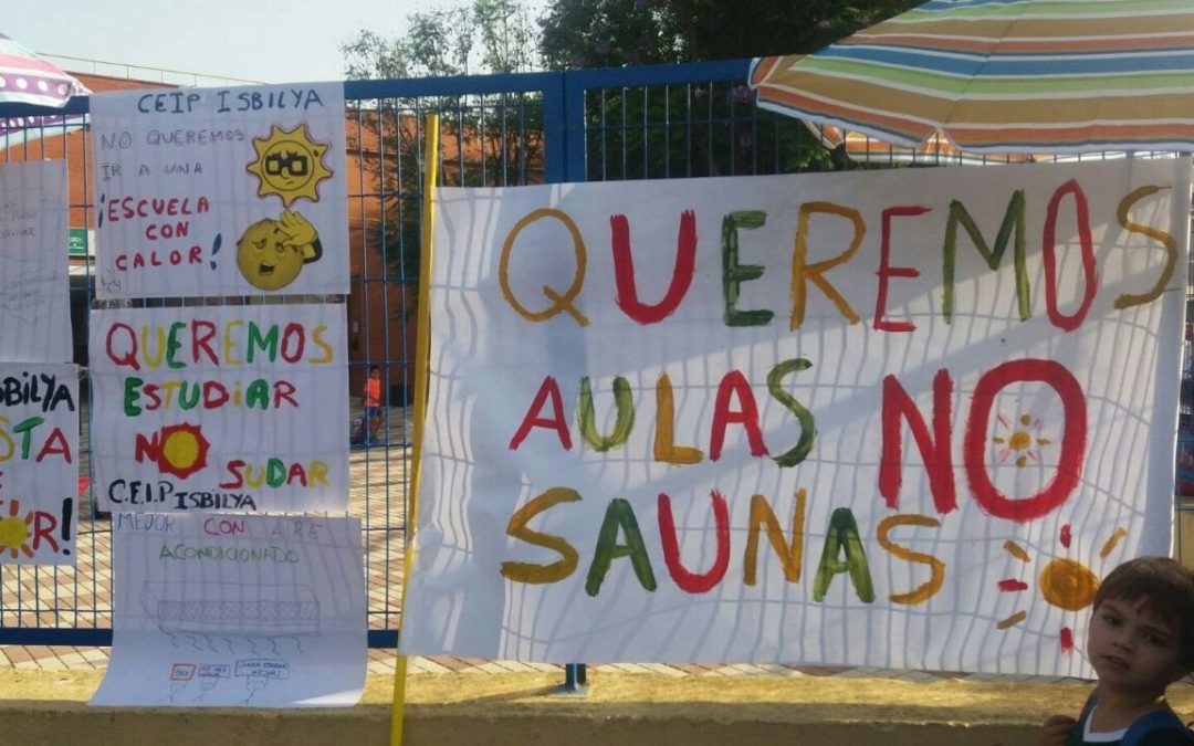 Queremos estudiar en aulas, no en saunas