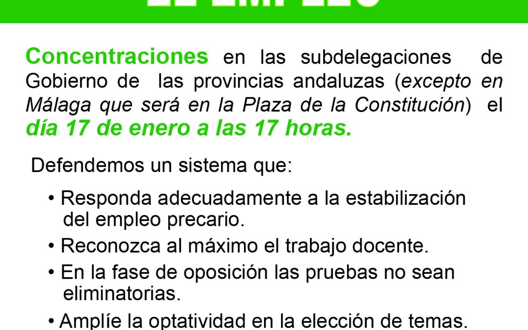Concentraciones por la estabilidad del empleo docente