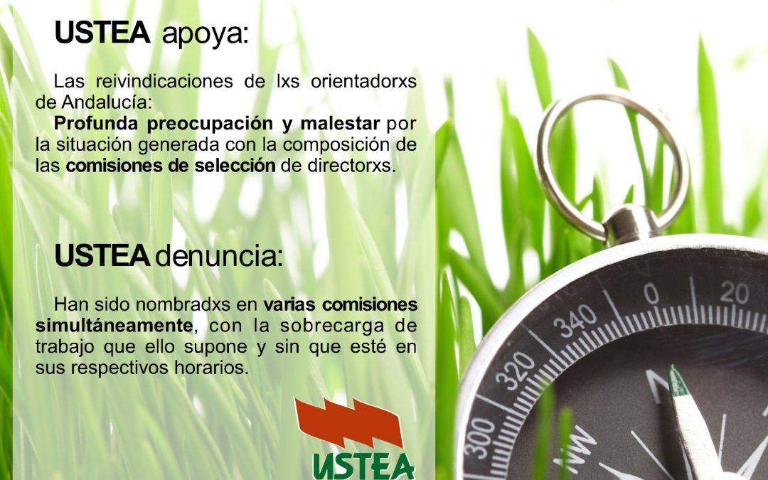 USTEA apoya las reivindicaciones de las orientadoras y orientadores andaluces