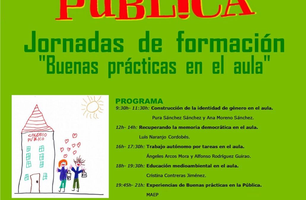 Córdoba. Jornadas de formación «Enamorad@s de la Escuela Pública» homologadas por la CEJA