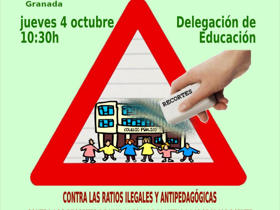 Granada. Concentración en Delegación jueves 4 octubre a las 10:30 horas