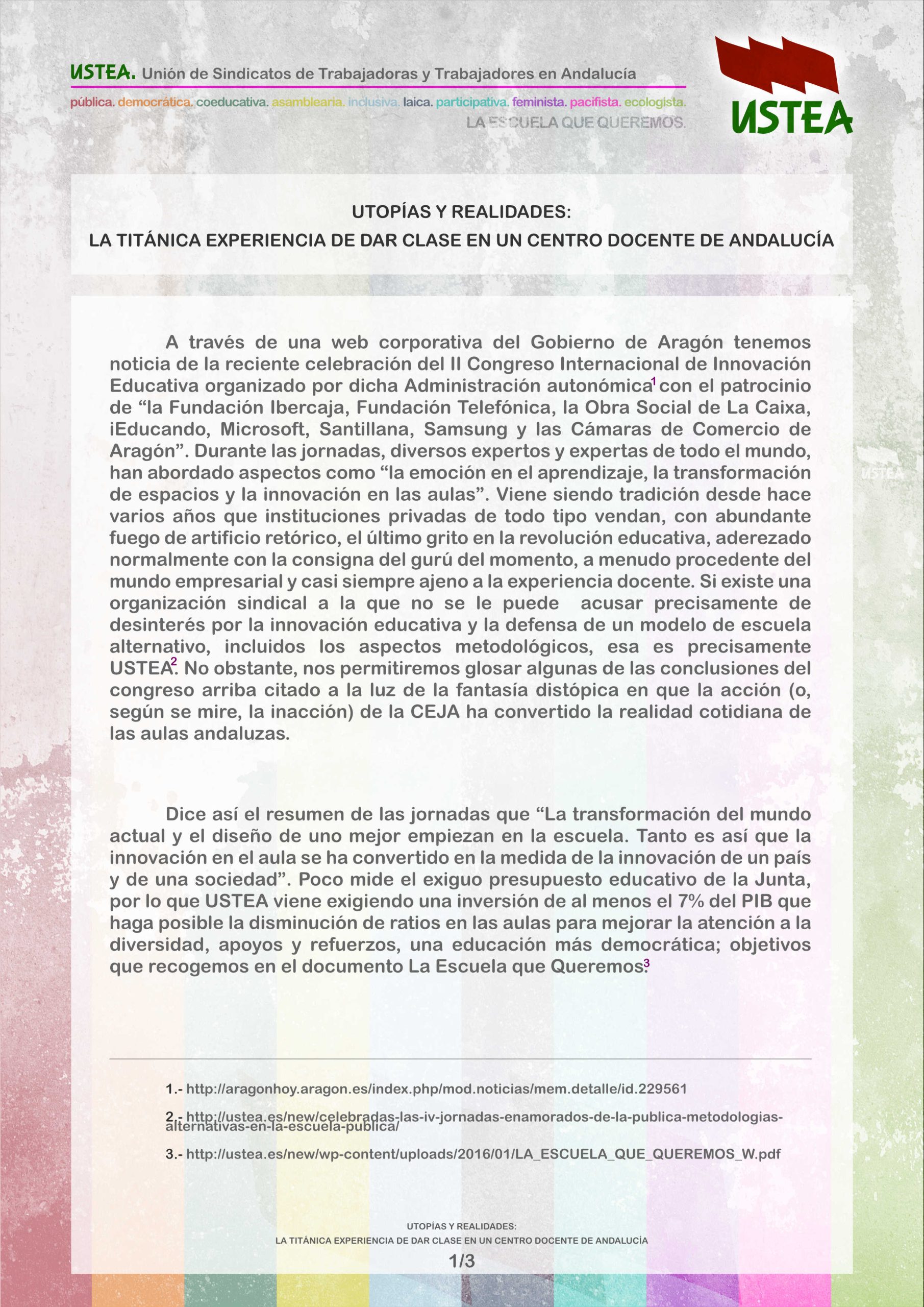 Utopias y realidades 1