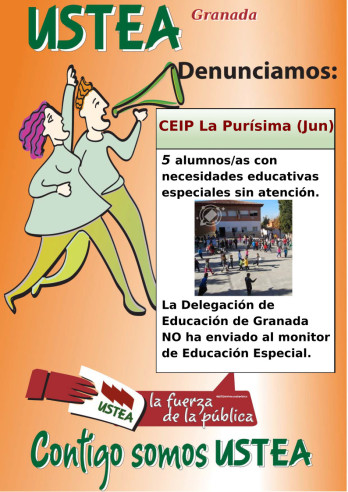 Granada. El alumnado con necesidades educativas especiales no recibe la atención adecuada.