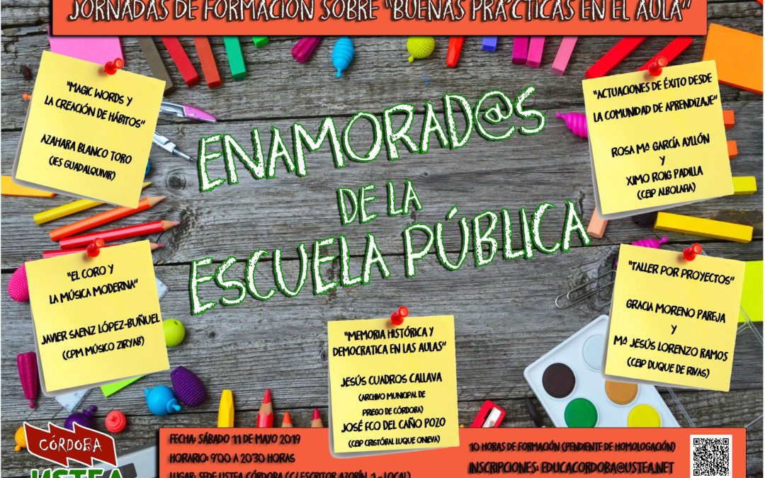 Córdoba. Jornadas de formación homologadas (10h) «Enamorad@s de la pública»