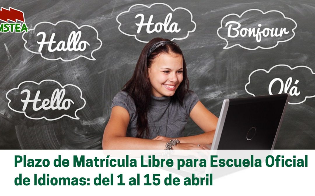Abierto el plazo de matrícula libre a las pruebas de certificación en las Escuelas Oficiales de Idiomas