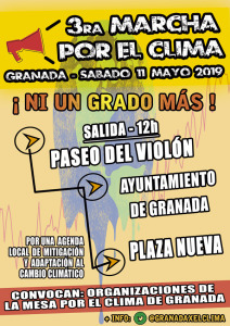 Granada. Marcha por el Clima el 11 de mayo.