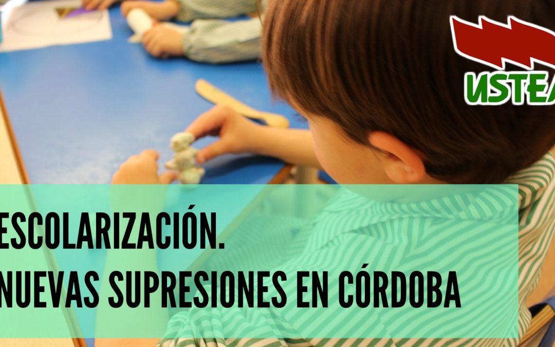 Escolarización. Nuevas supresiones de líneas en Córdoba