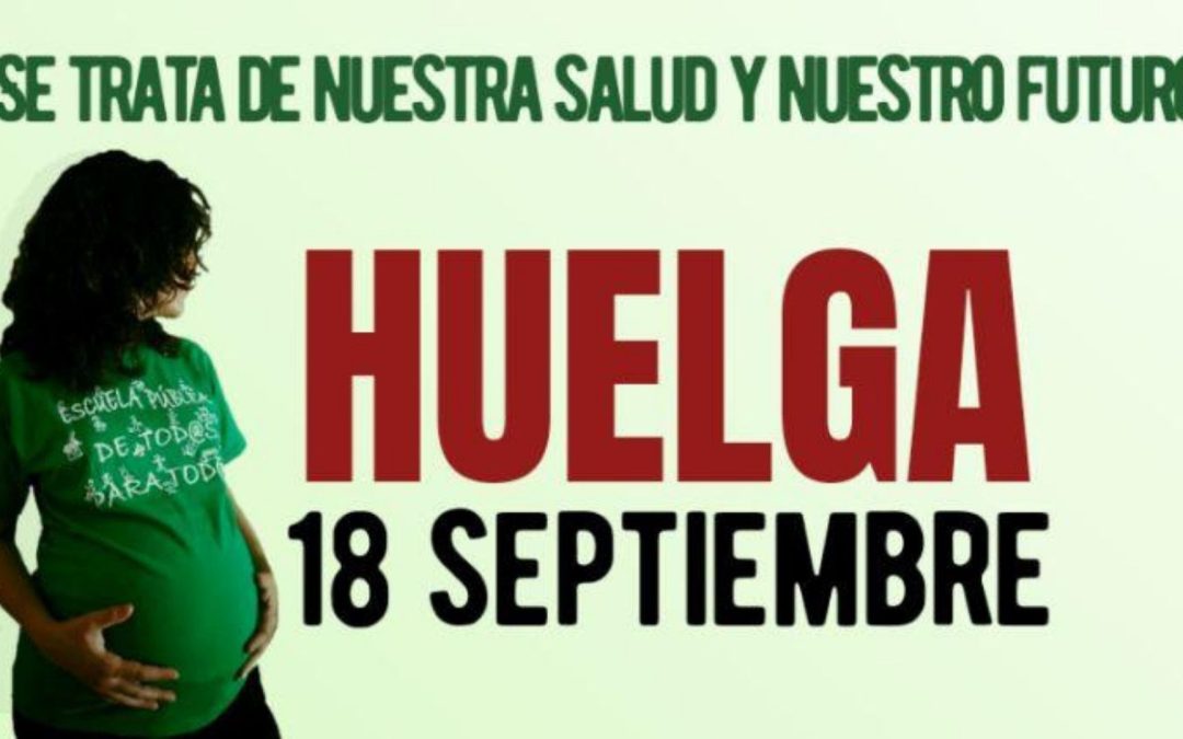 El 18 de Septiembre, todas y todos a la huelga por una vuelta presencial y segura al cole