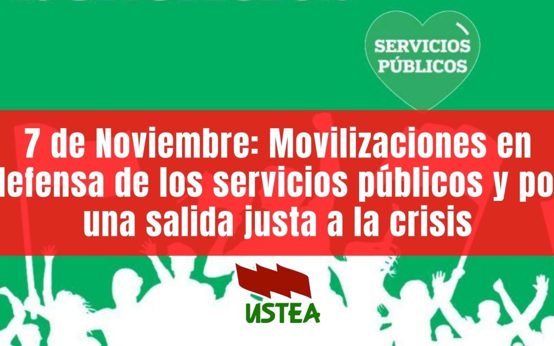 7 de noviembre: Movilizaciones en defensa de los servicios públicos y por una salida justa a la crisis