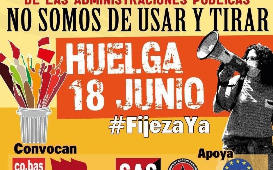 Huelga 18J: rueda de prensa en Andalucía