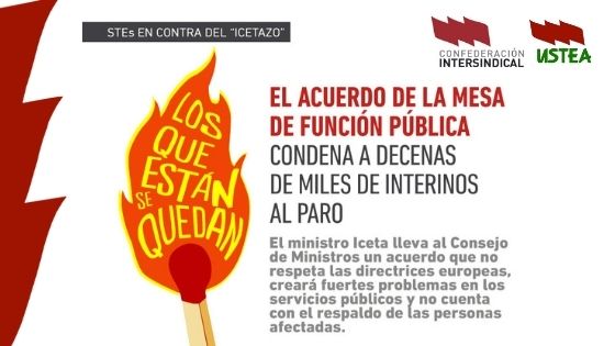 EL ACUERDO DE LA MESA DE FUNCIÓN PÚBLICA CONDENA A DECENAS DE MILES DE INTERINOS AL PARO