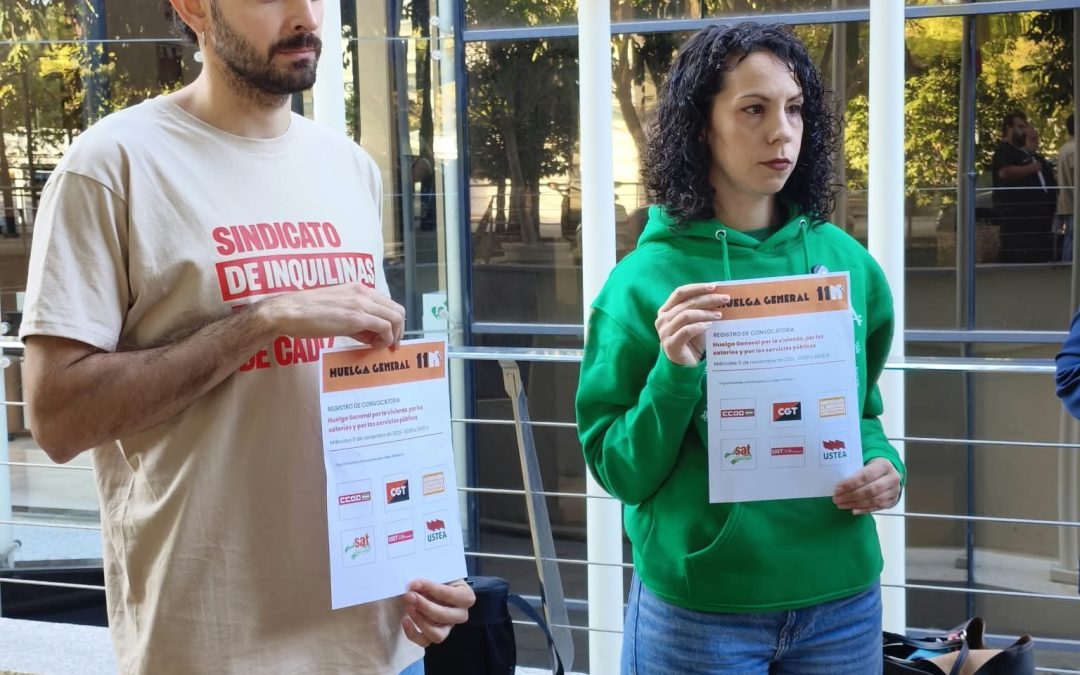 USTEA, JUNTO CON OTRAS ORGANIZACIONES SINDICALES, LLAMA A SECUNDAR LA HUELGA GENERAL DEL 11 DE NOVIEMBRE POR LA VIVIENDA, LOS SALARIOS Y POR LOS SERVICIOS PÚBLICOS